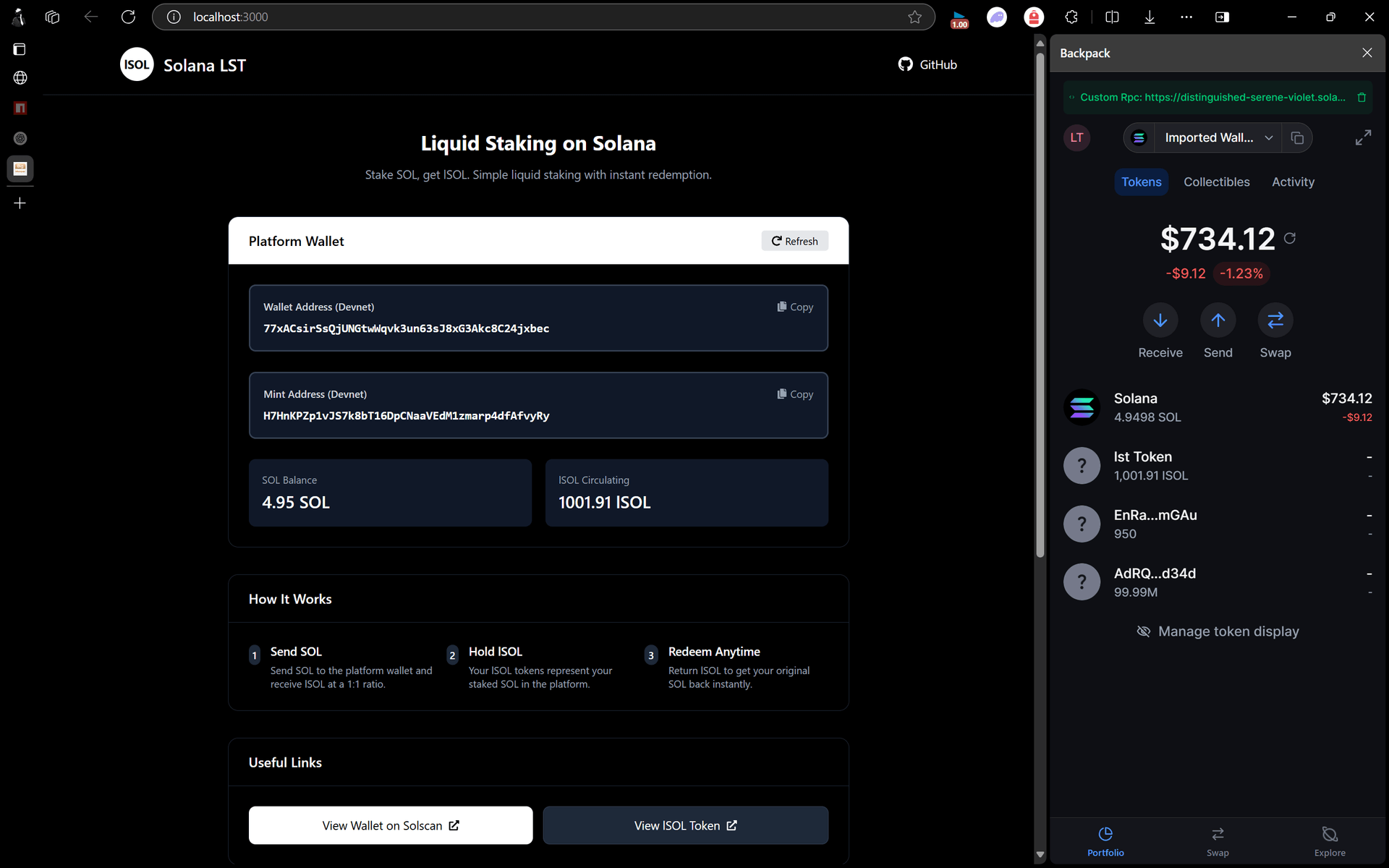 LST Solana Demo Platform
